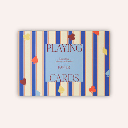 Papier Suits & Stripes Playing Cards, Set of 2 Decks at House of Fibi