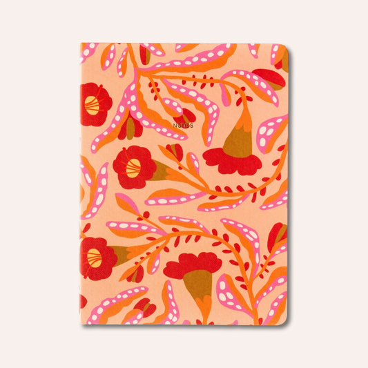 Happy Flowers Notebook, Pink