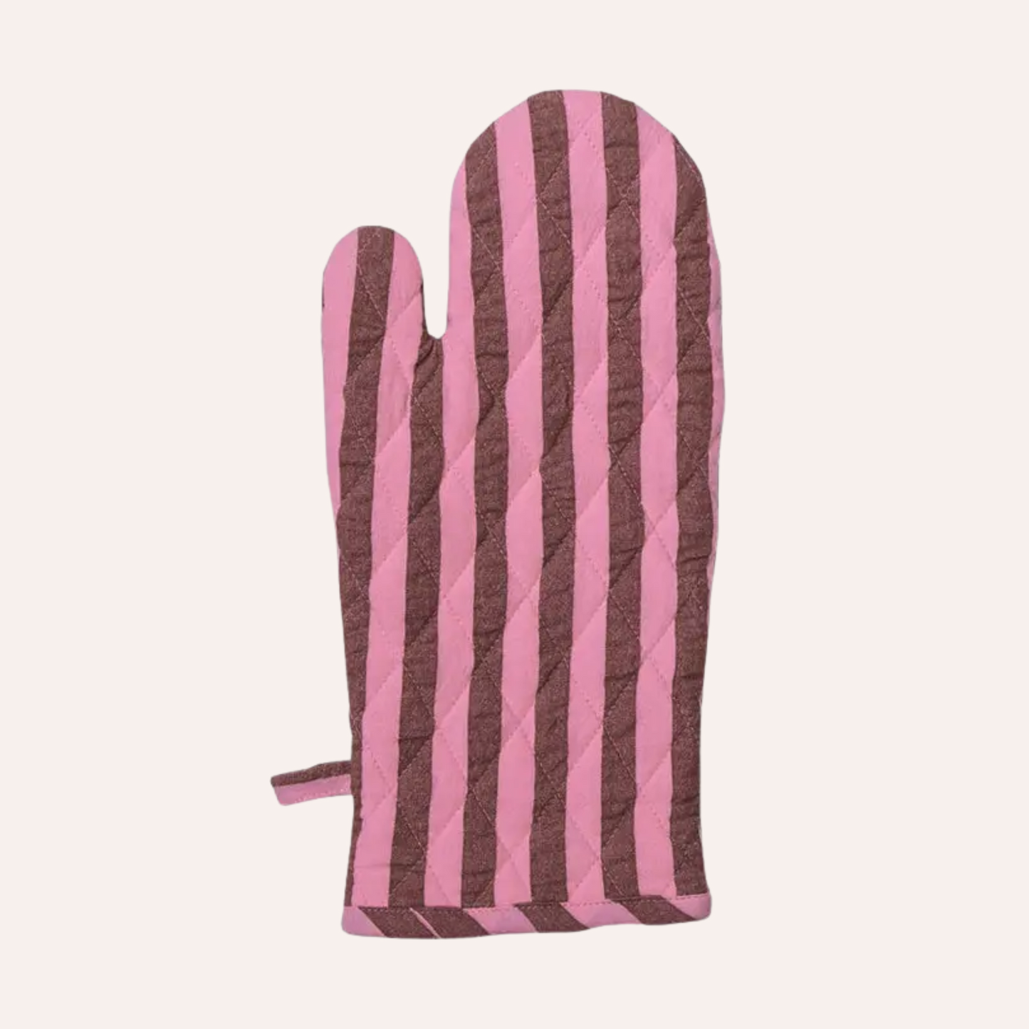 Stripe Oven Mitt, Pink