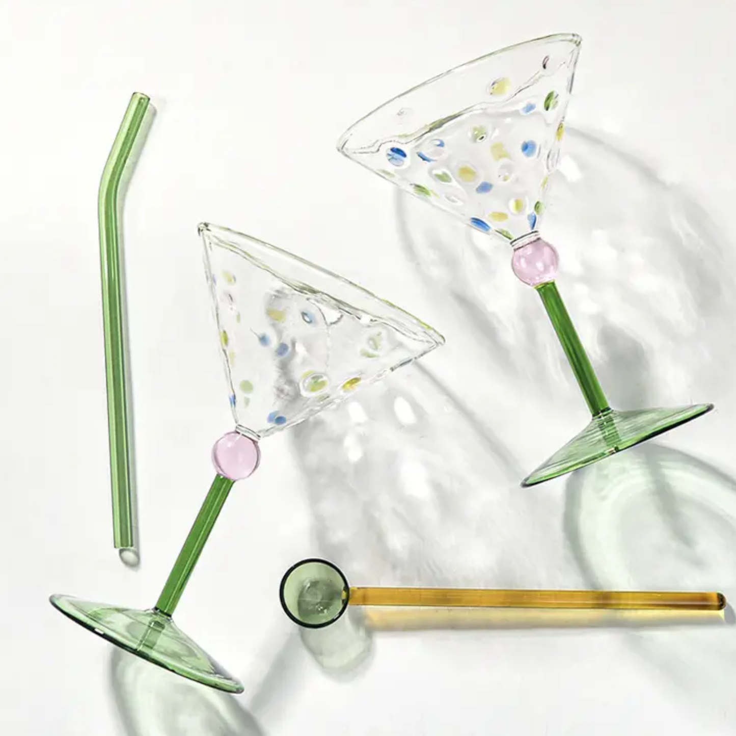 Polka Dot Cocktail Glass