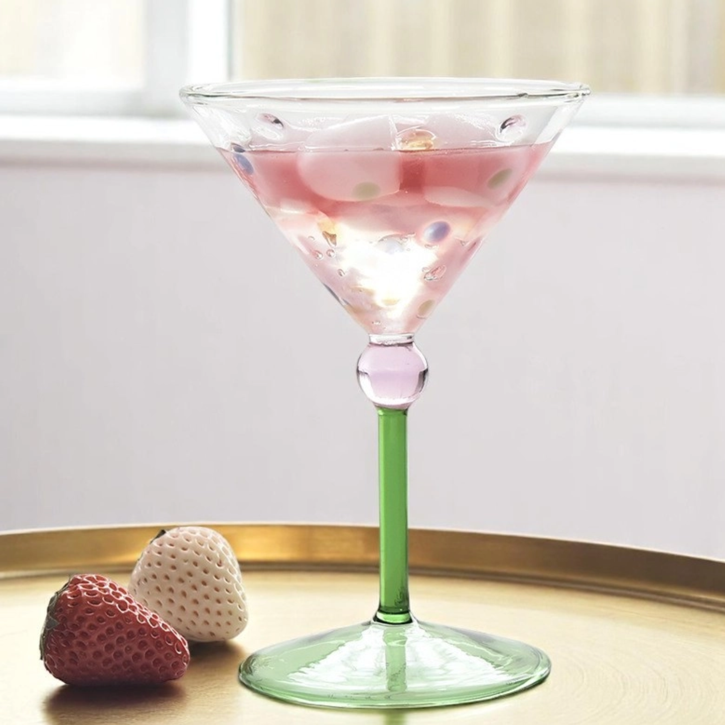 Polka Dot Cocktail Glass