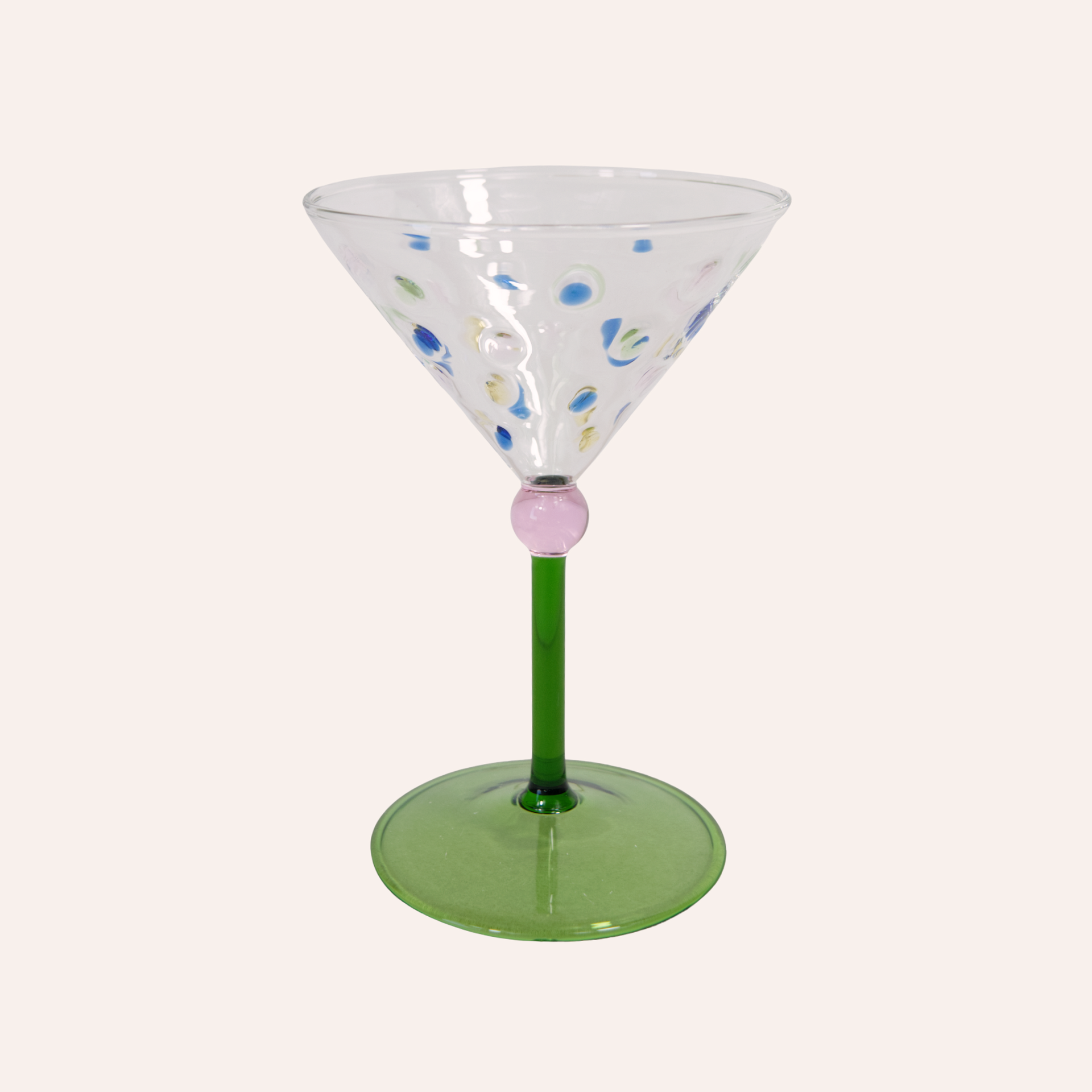 Polka Dot Cocktail Glass  House Of Fibi