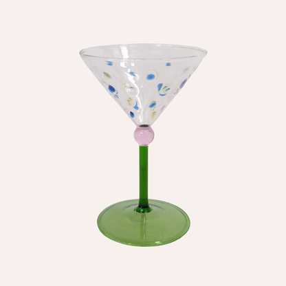 Polka Dot Cocktail Glass