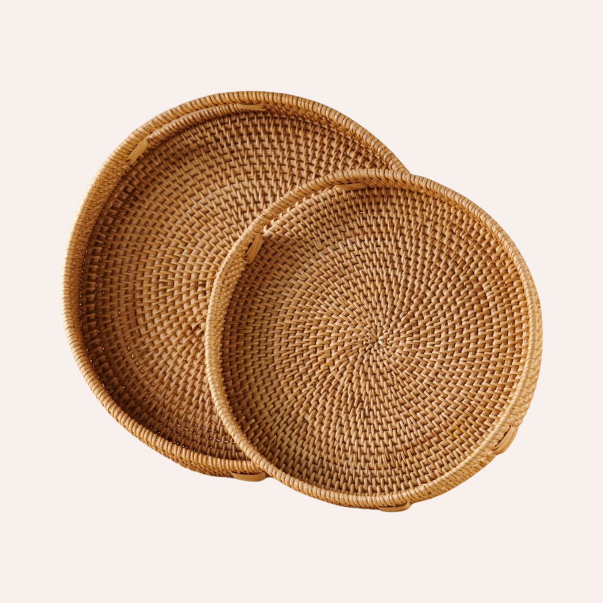 Jungle Culture Round Rattan Tray