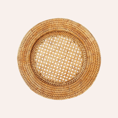 Round Charger Placemat, Rattan