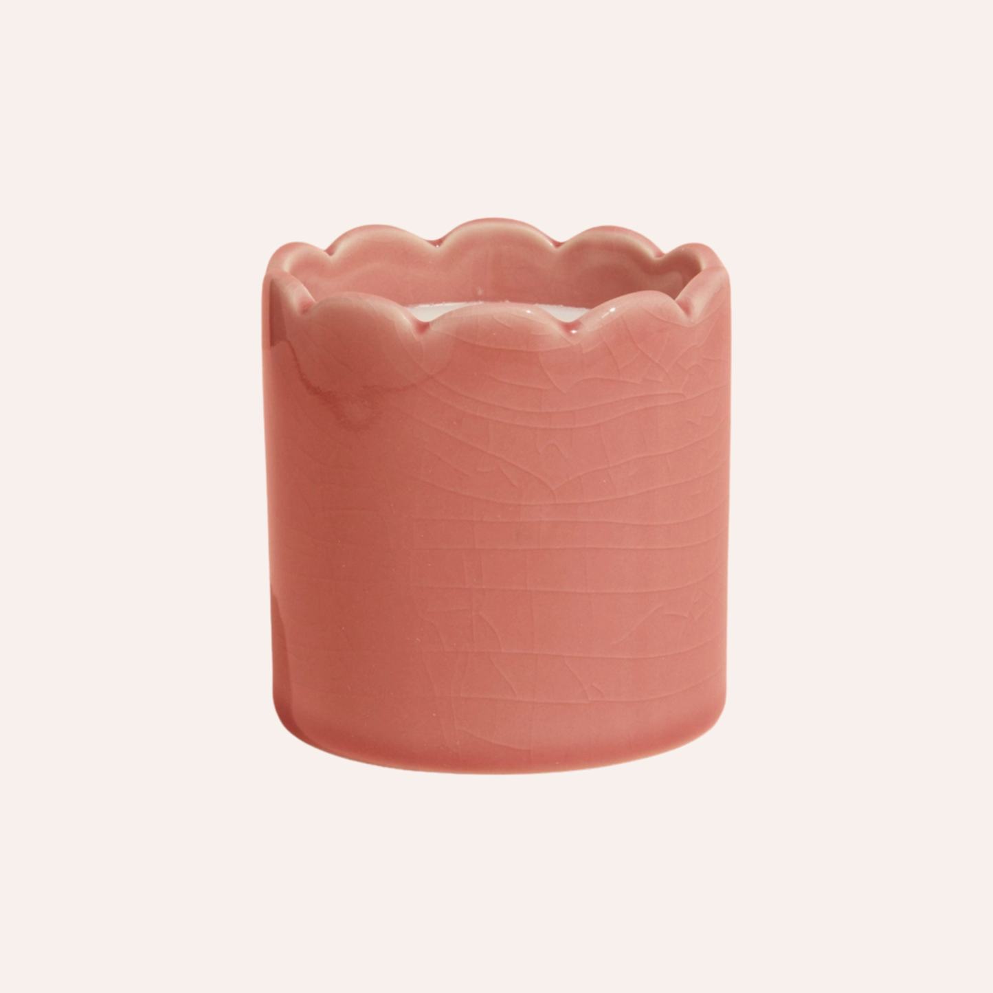 Pink Scallop Candle, Blackberry & Cedarwood