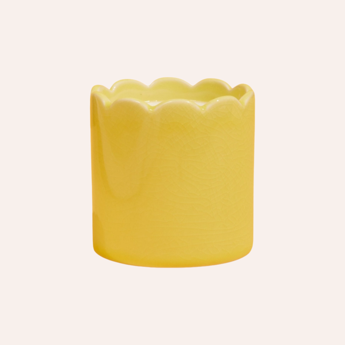 Yellow Scallop Candle, Lemon & Lavender