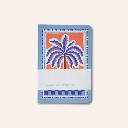 A6 Palm Tree Notebook, Blue