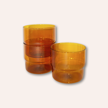 Stackable Water Glass, Orange