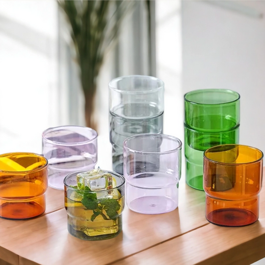 Stackable Water Glass, Green