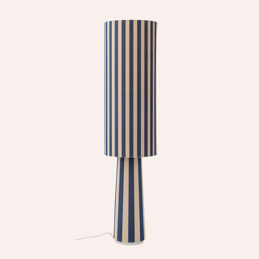 Stripe Floor Lamp, Navy