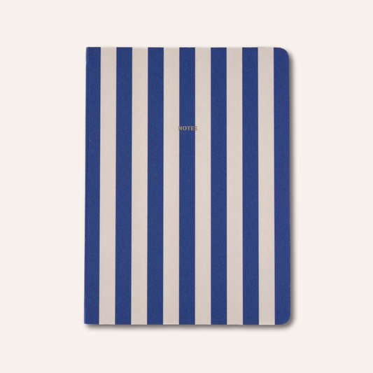 Stripe Notebook, Navy