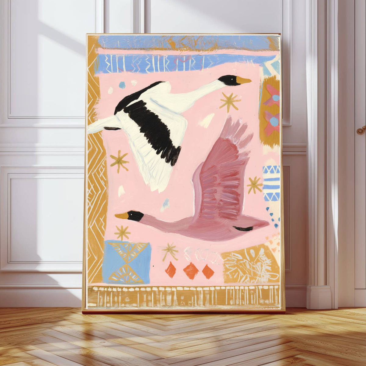 Swan Pastel Painting Print at House of Fibi, product image 2