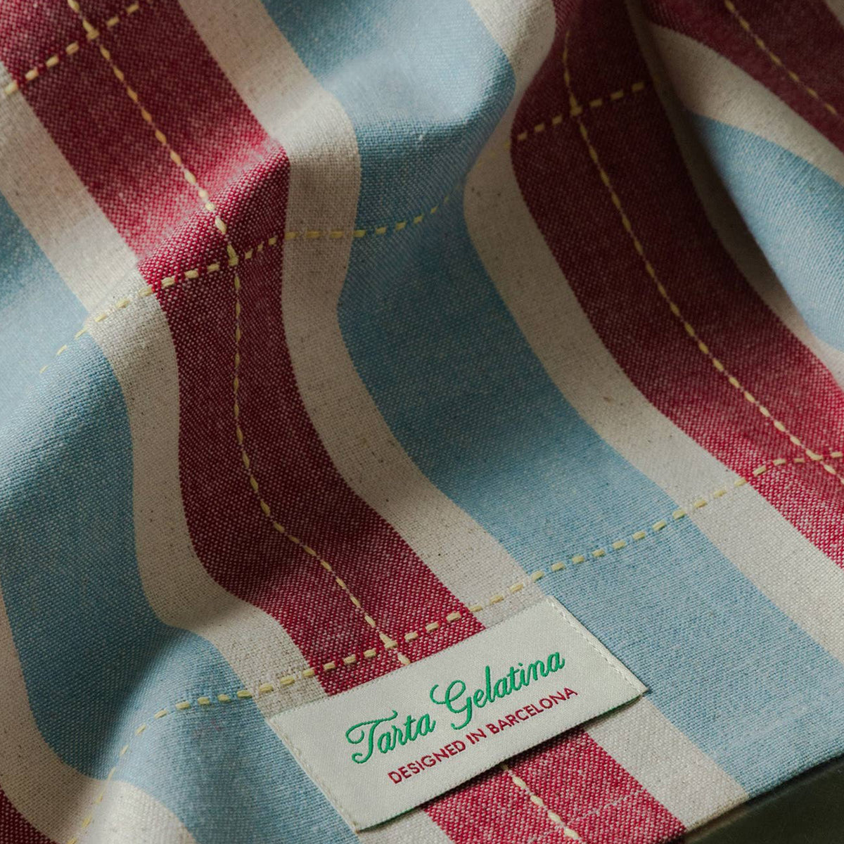 Tarta Gelatina Tea Towel, Burgundy & Blue