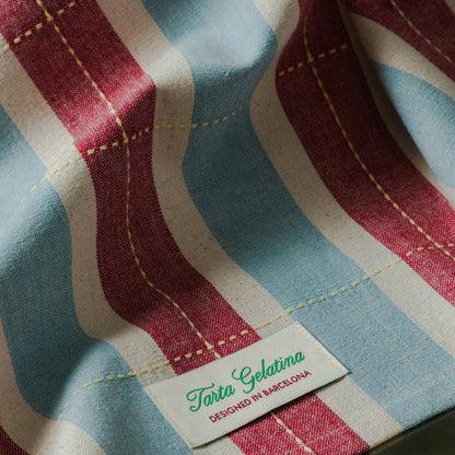 Tarta Gelatina Tea Towel, Burgundy & Blue