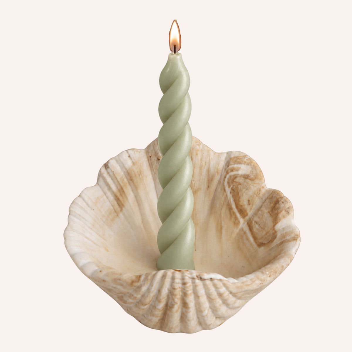The Nou Atelier Shell Candle Holder, Marble