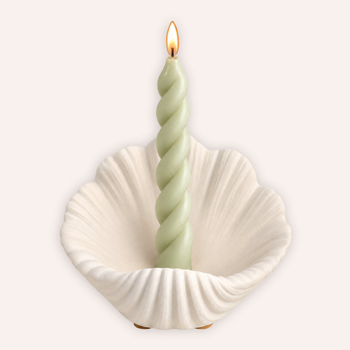 The Nou Atelier Shell Candle Holder, Bone White