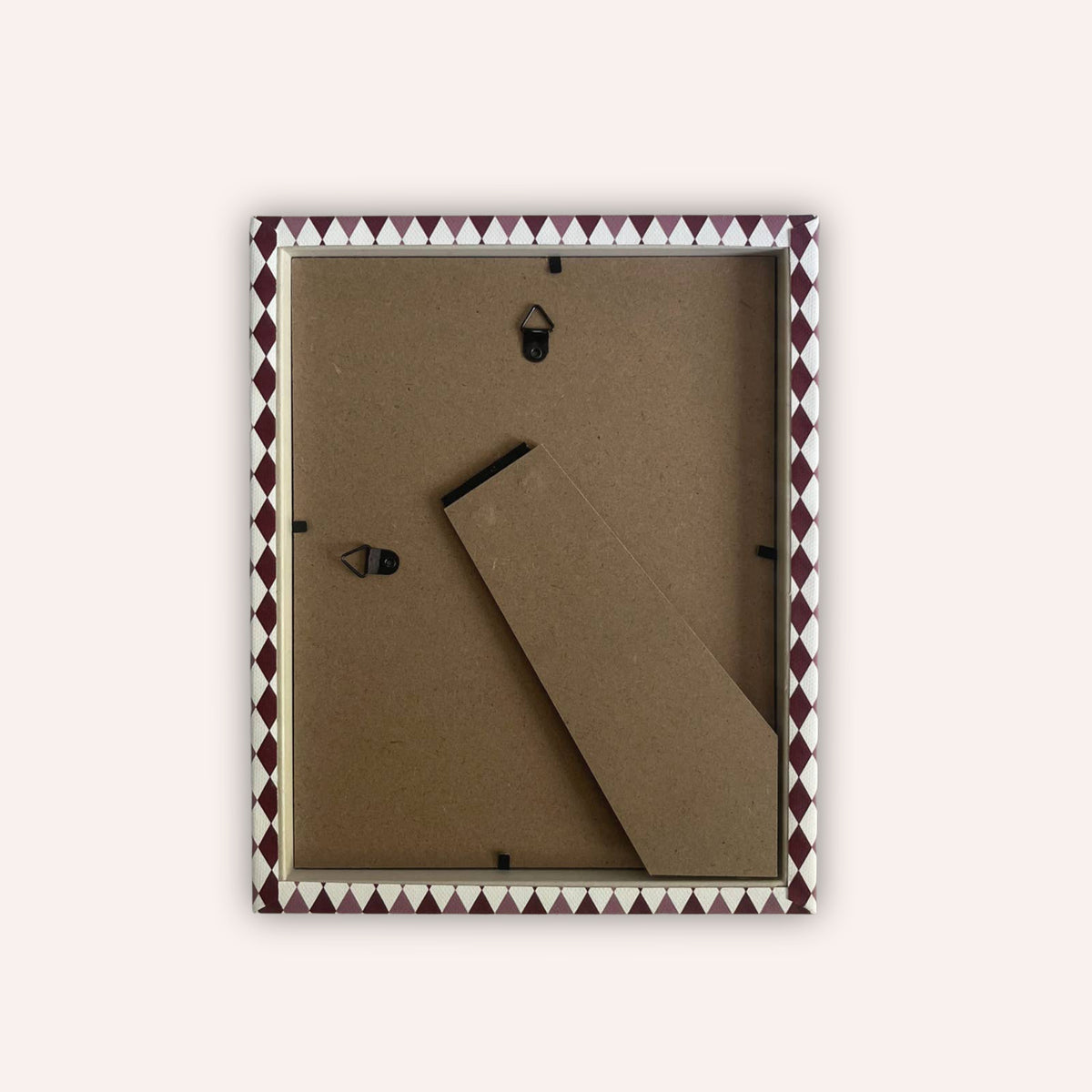 The Pia Frames Harlequin Frame, Burgundy & Blush at House of Fibi, product image 3