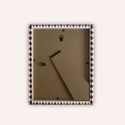 The Pia Frames Harlequin Frame, Burgundy & Blush at House of Fibi, product image 3