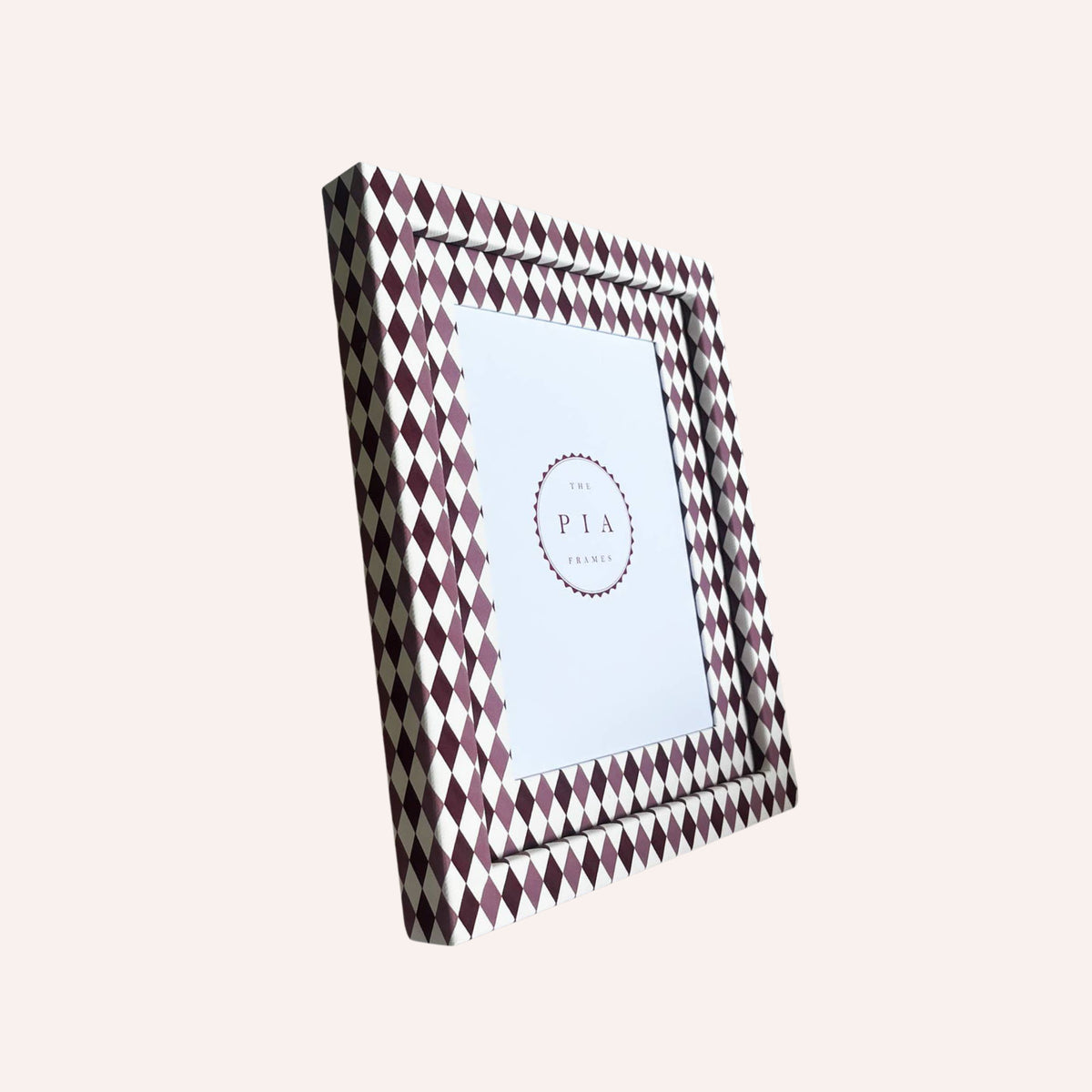 The Pia Frames Harlequin Frame, Burgundy & Blush at House of Fibi, product image 4