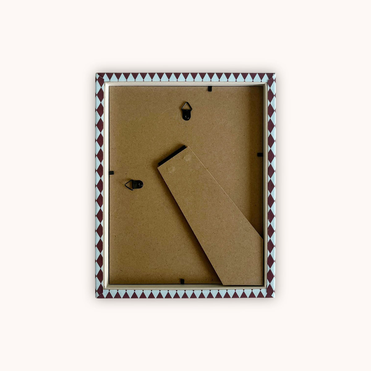 The Pia Frame Harlequin Frame, Burgundy & Blue at House of Fibi, product image 4