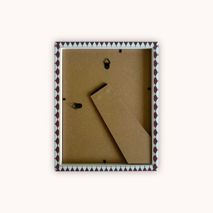 The Pia Frame Harlequin Frame, Burgundy & Blue at House of Fibi, product image 4