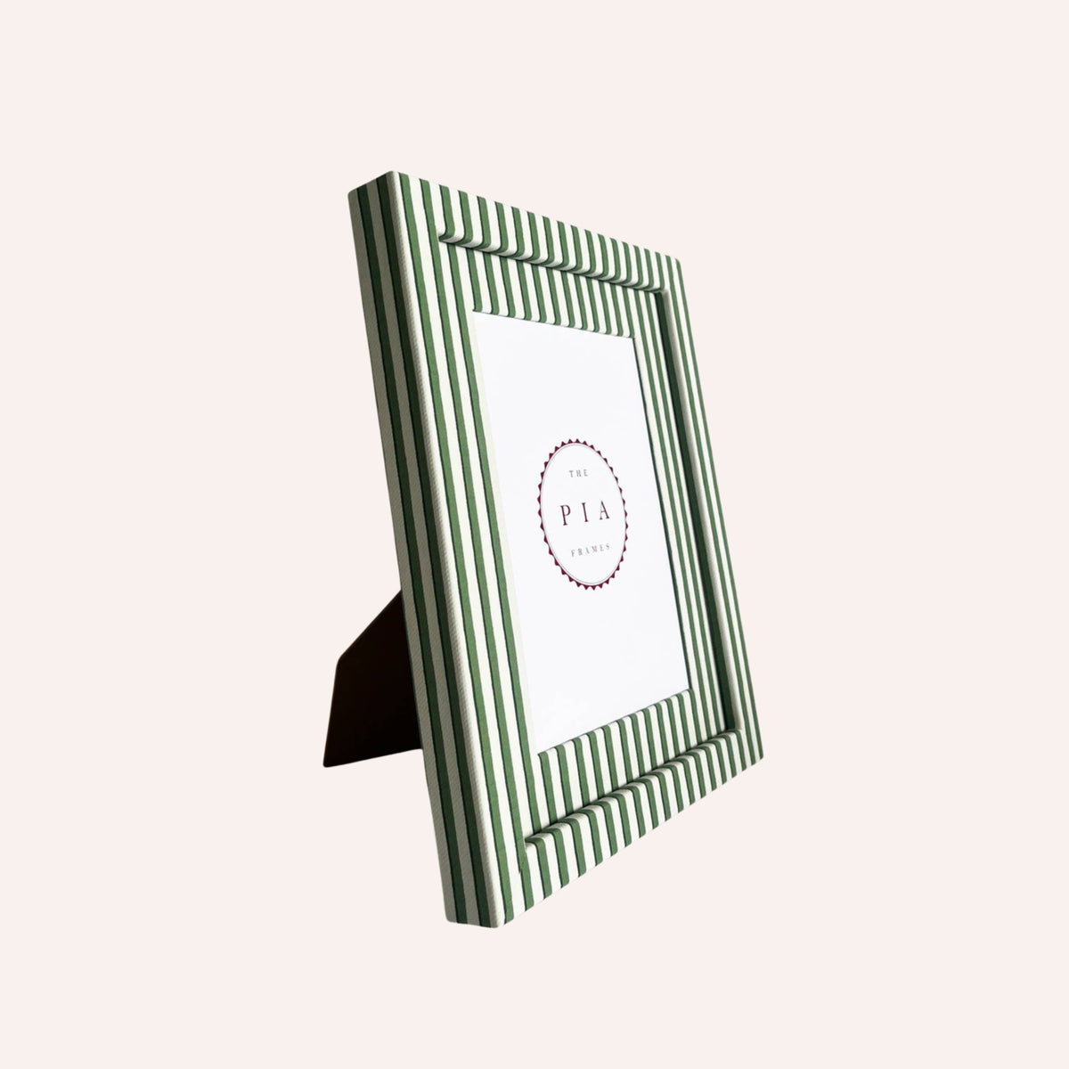 The Pia Frames Vanguard Stripe Frame, Green at House of Fibi, product image 2