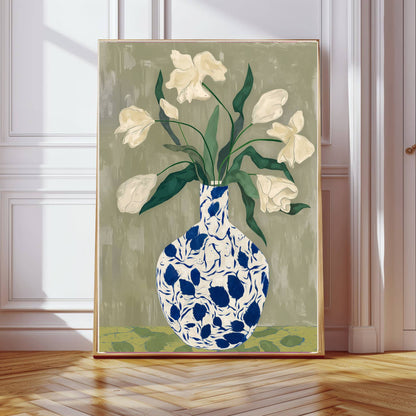 White Flower Vase Print at House of Fibi, product image 2